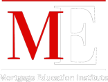 A green and red logo for the mortgage education institute.