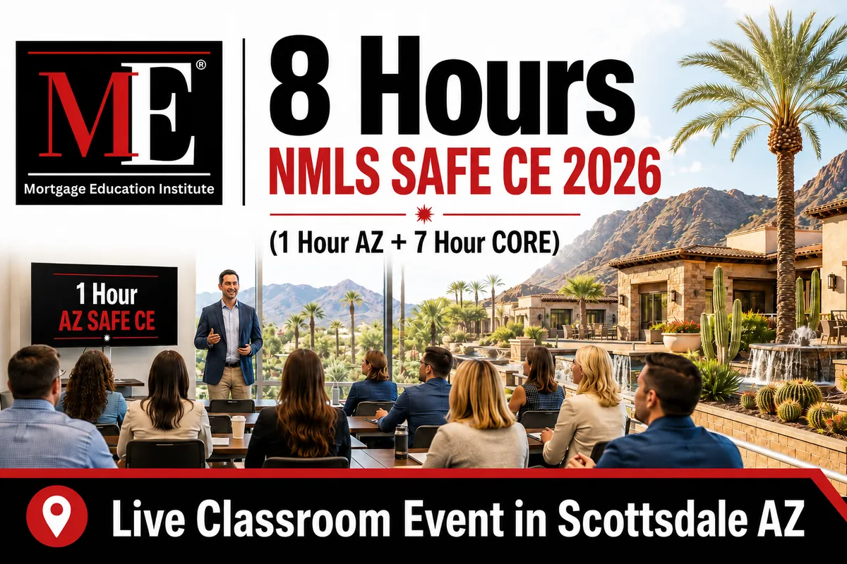8 Hour Arizona NMLS Continuing Education classroom in Scottsdale